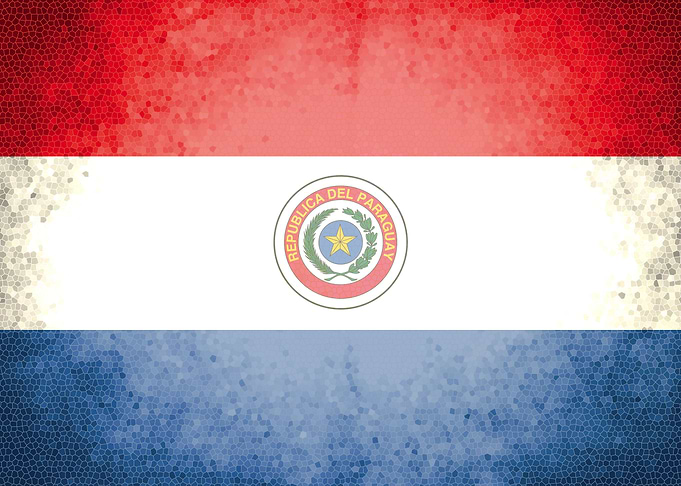 Paraguay vintage flag
