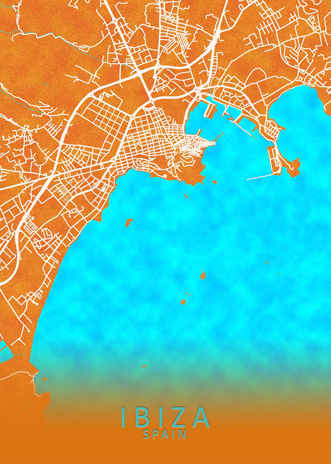 Ibiza Spain City Map
