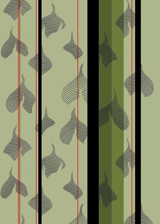 Lotus petals in stripes
