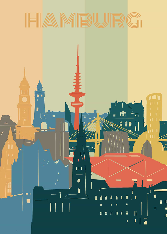 hamburg city retro