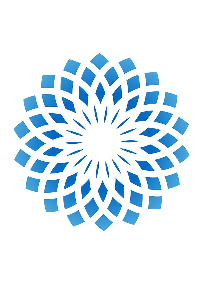 Abstract blue floral