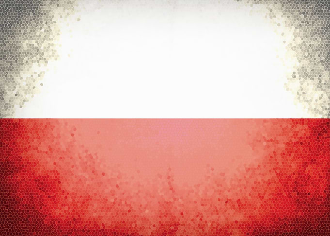 Poland vintage flag