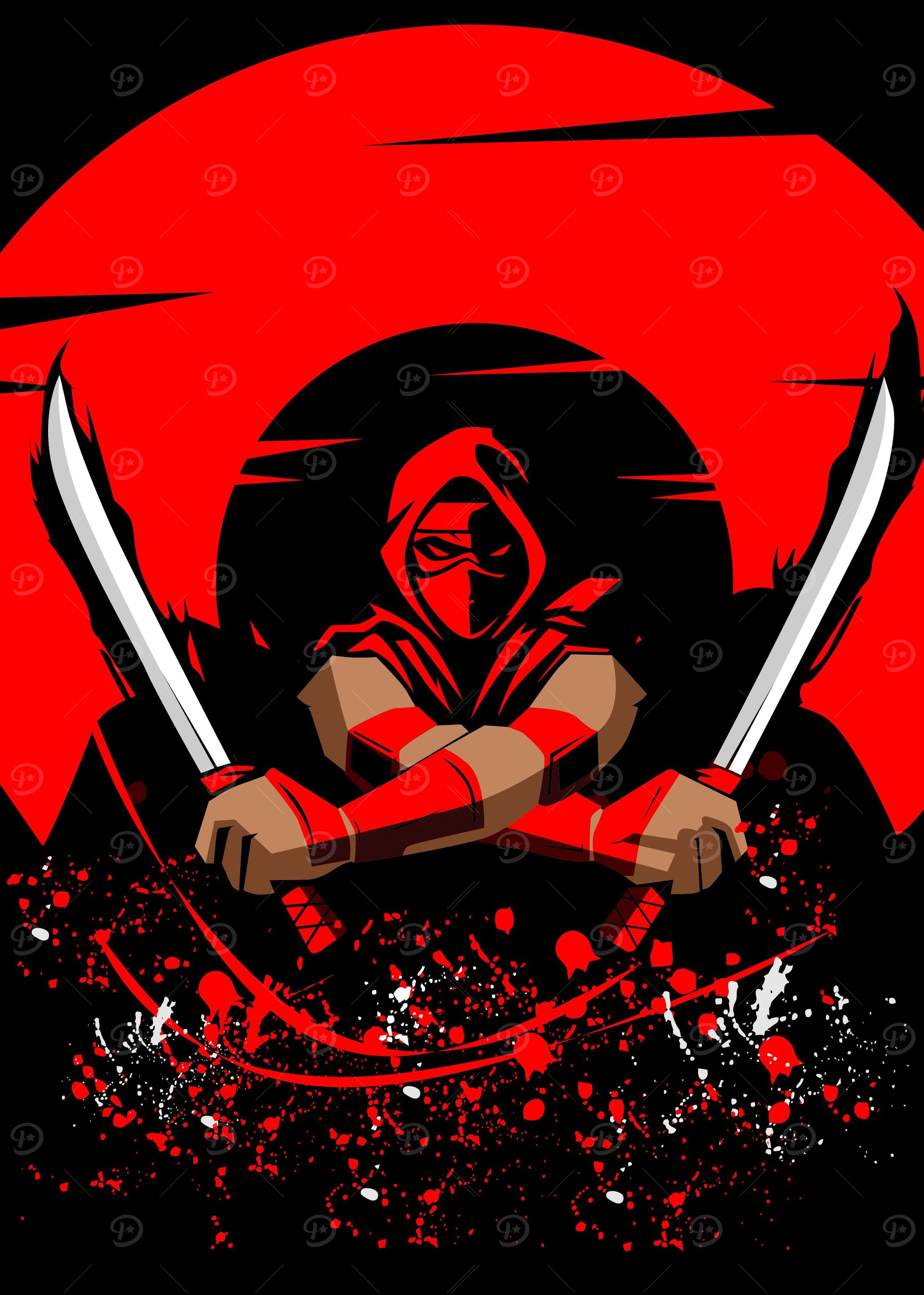 Ninja with two sword