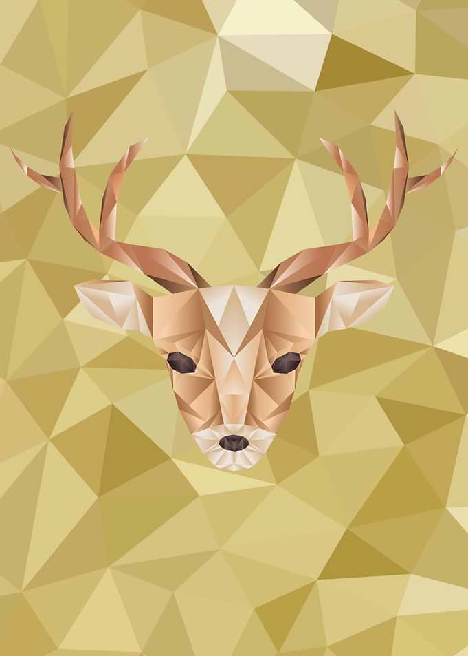 Deer Animal in Polygon