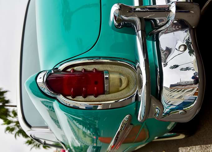 green classic car