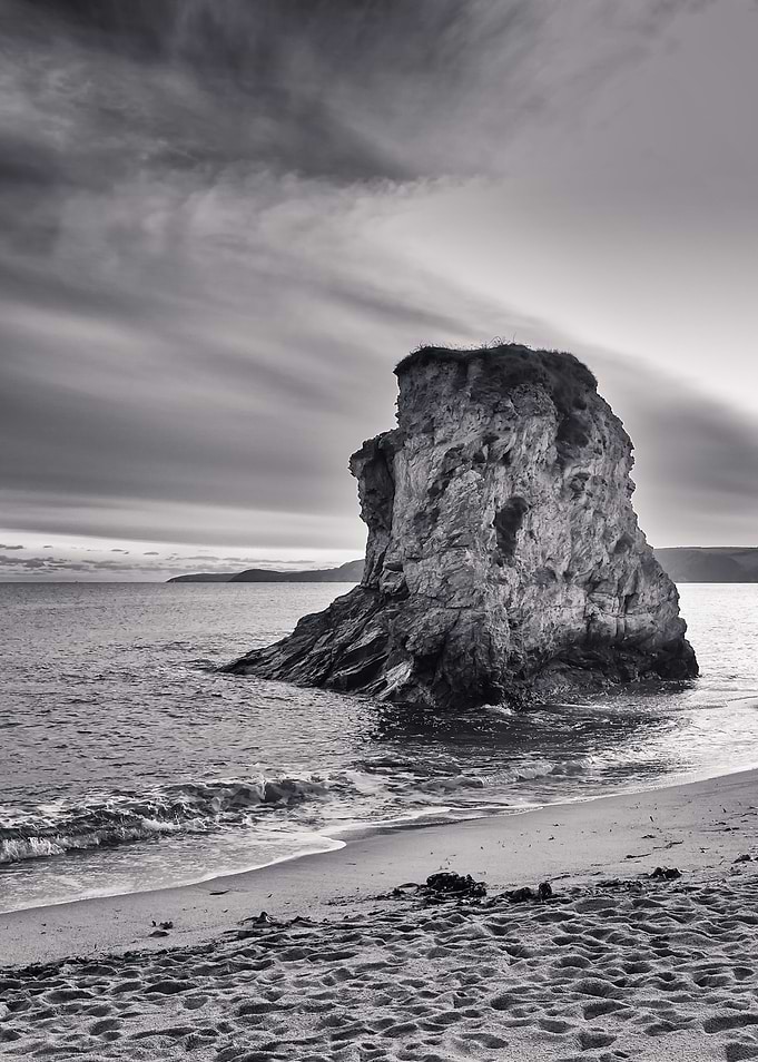 Sunset Over A Giant Rock