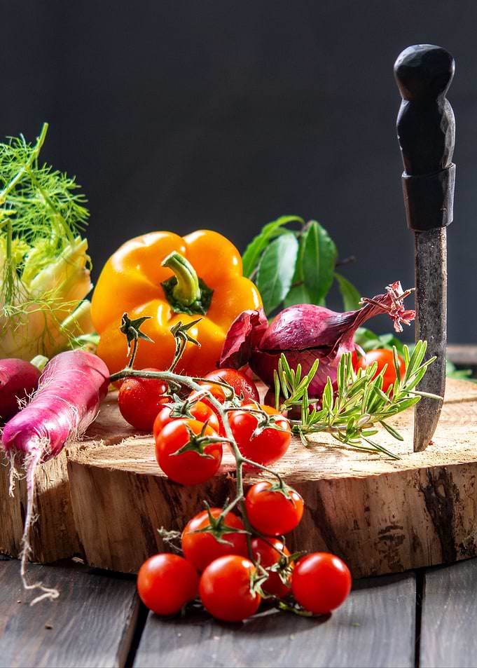 fresh vegetables rustic