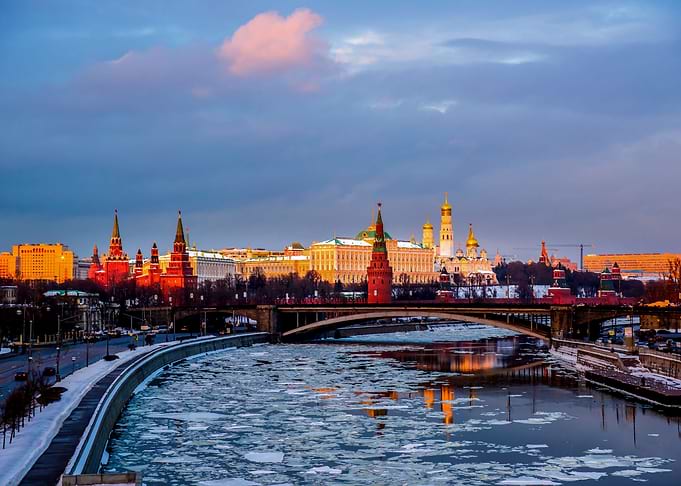 Moscow Kremlin At Sunset