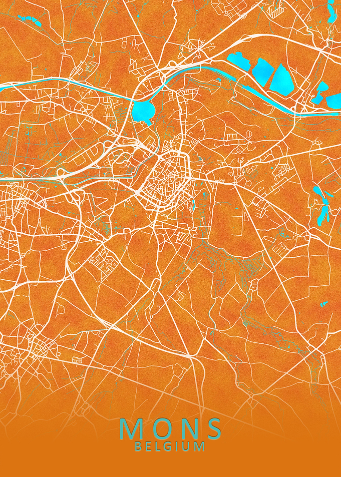 Mons Belgium City Map