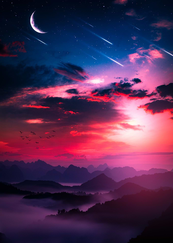 Falling stars artwork