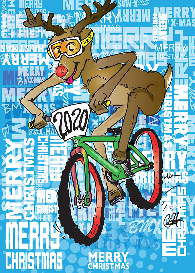 BMXing Red Nosed Reindeer