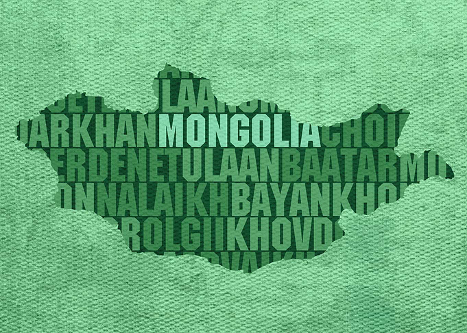 Mongolia Country Word Map