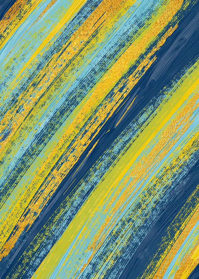 Colored Brush Gold Foil 18