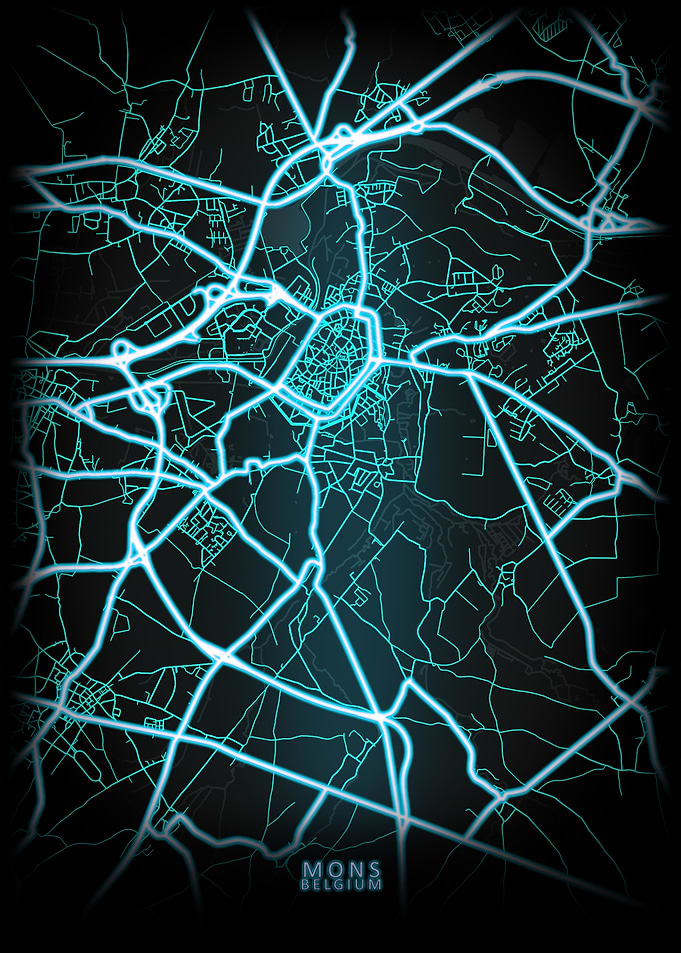 Mons Belgium City Map