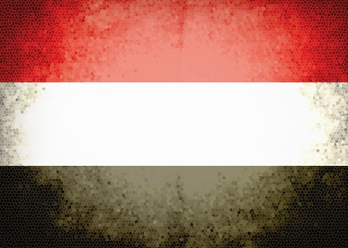 Yemen vintage flag