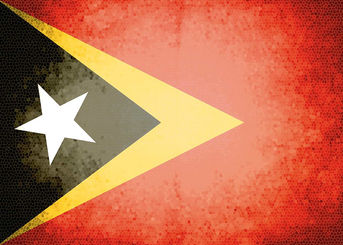 Timor Leste vintage flag
