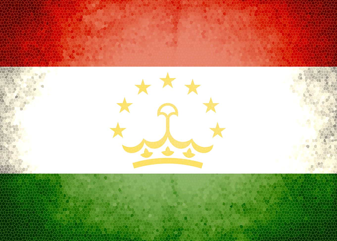 Tajikistan vintage flag