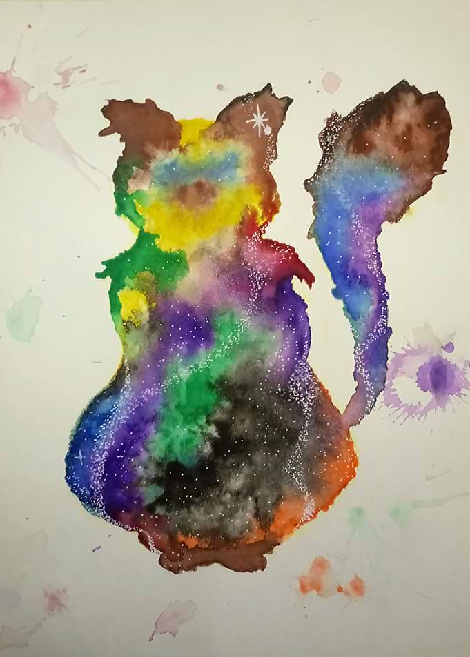 cat galaxy watercolor 2