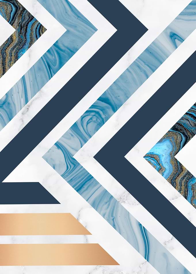 Geometrical 4 Blue