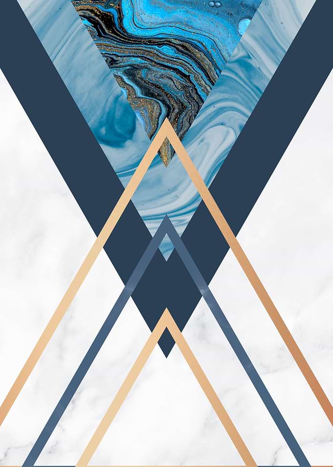 Geometrical 5 Blue