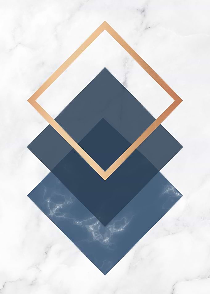 Geometrical 6 Blue