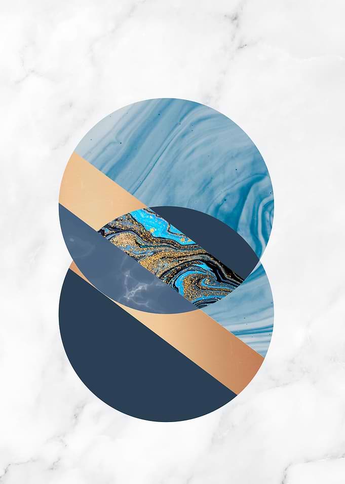 Geometrical 3 Blue