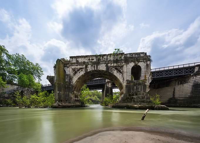 Ancient bridge in Rome