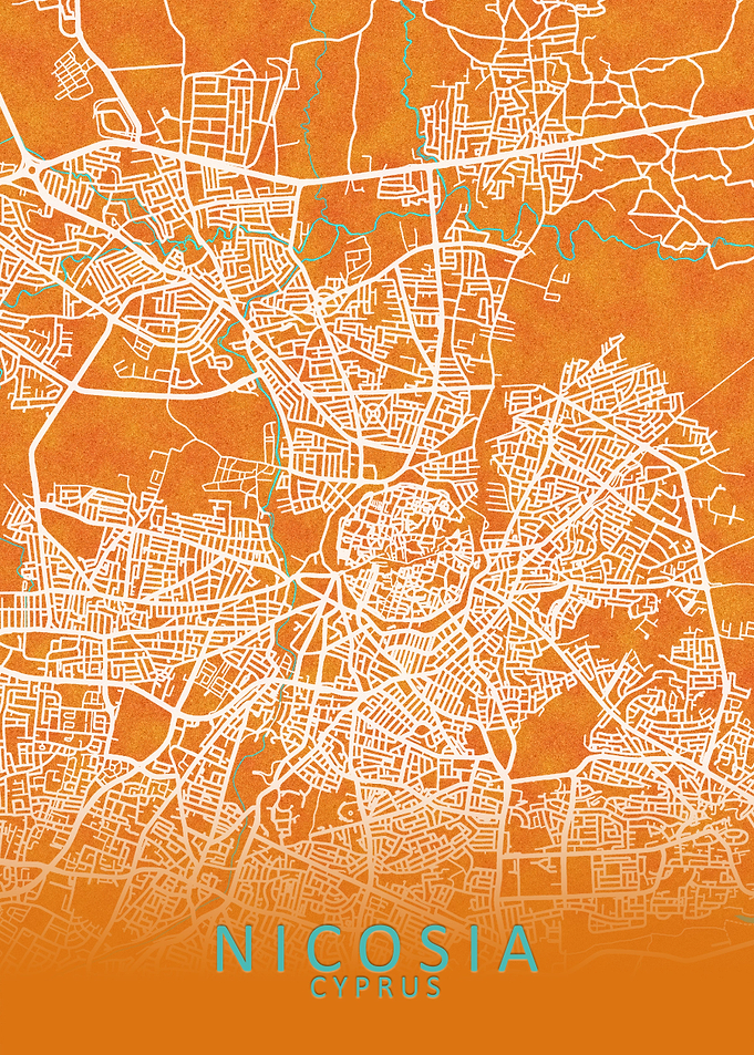 Nicosia Cyprus City Map