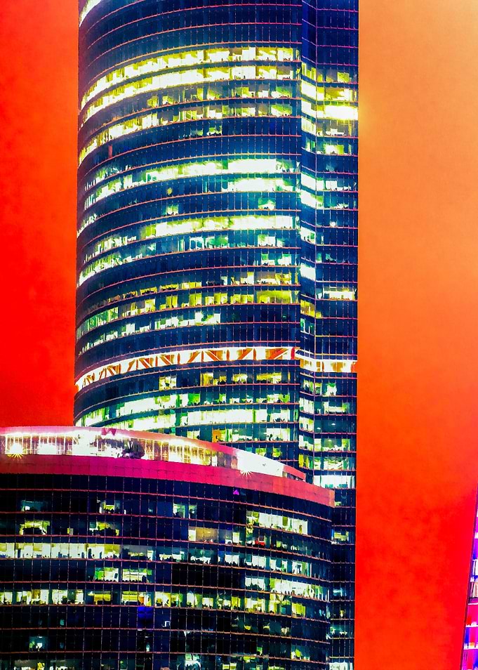 Violet Skyscrapers Left