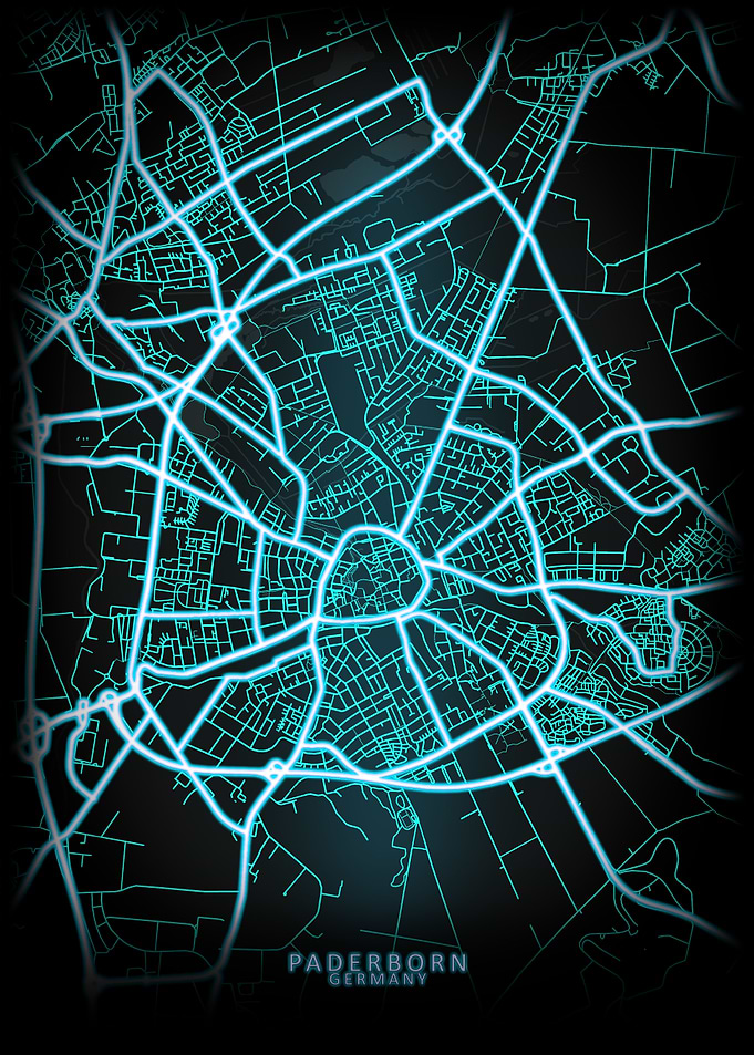 Paderborn Germany City Map