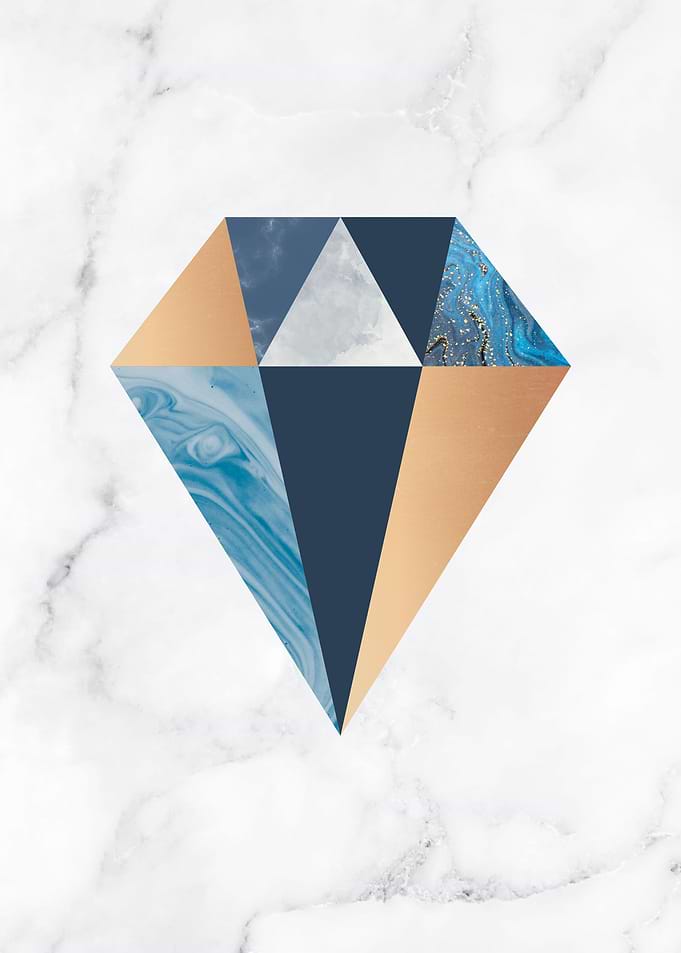 Geometrical 8 Blue