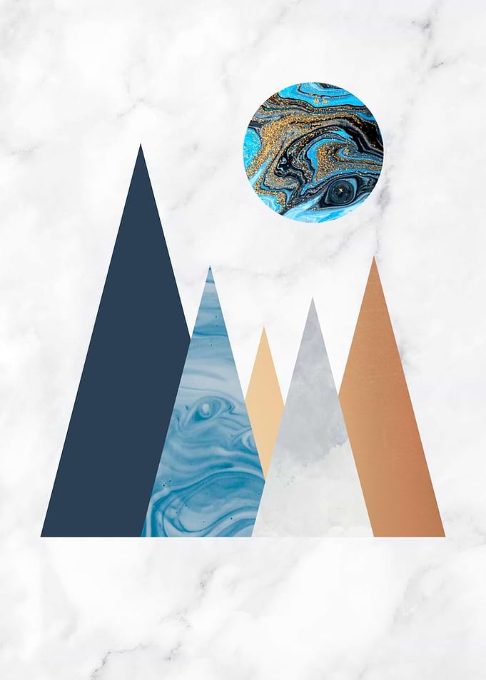 Geometrical 9 Blue