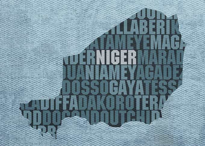 Niger Country Word Map Art