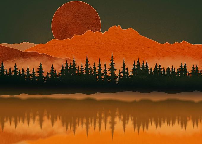 dark mirror landscape