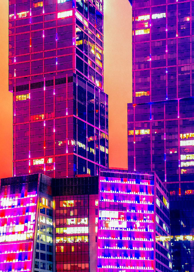 Violet Skyscrapers Right