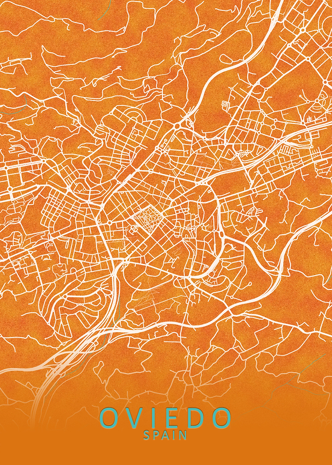 Oviedo Spain City Map