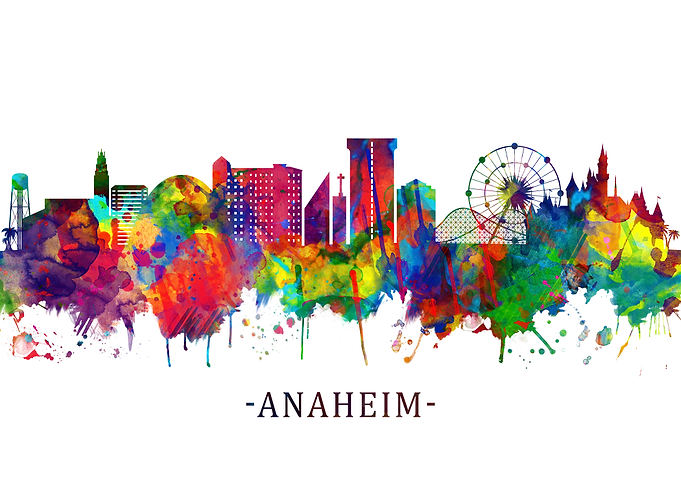 Anaheim California Skyline