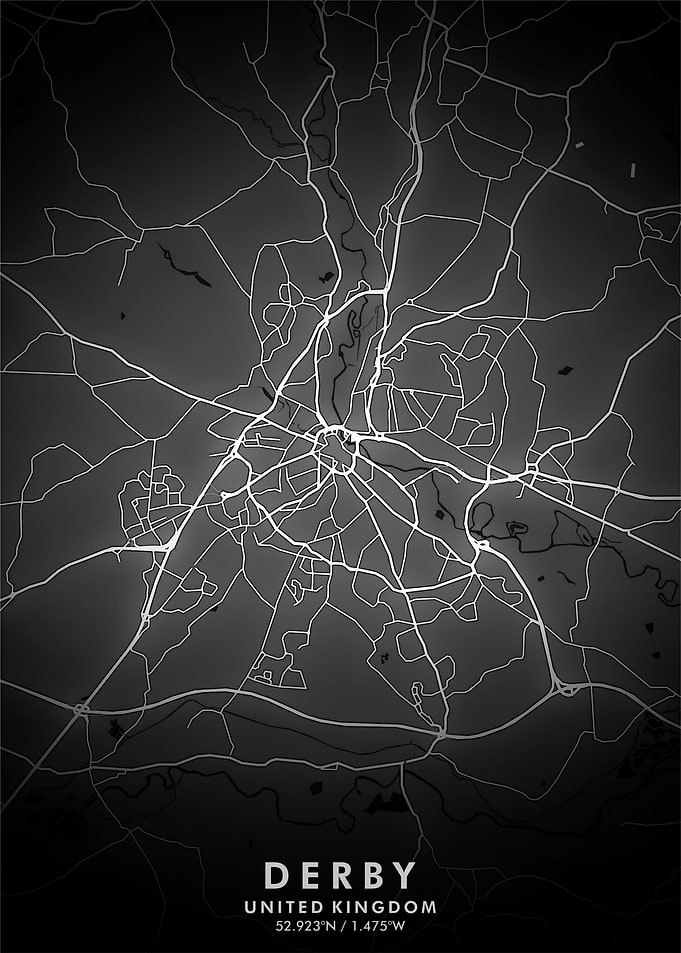Derby Map Posters