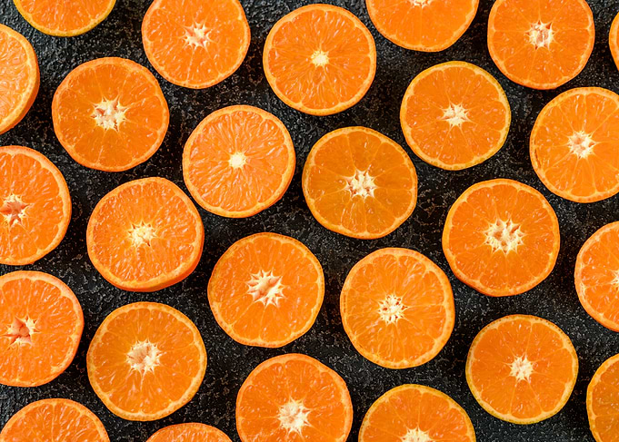Tangerines slices