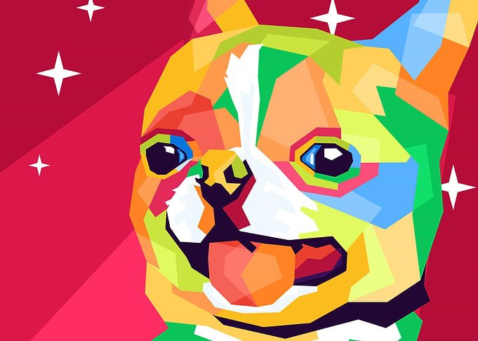 Dog wpap pop art