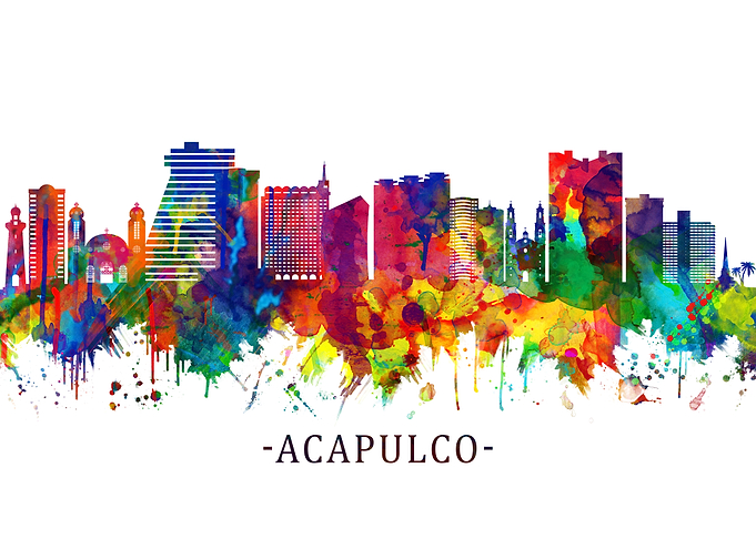 Acapulco Mexico Skyline