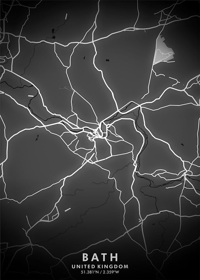 Bath Map Posters