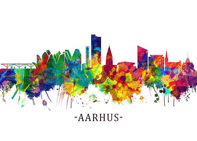 Aarhus Denmark Skyline