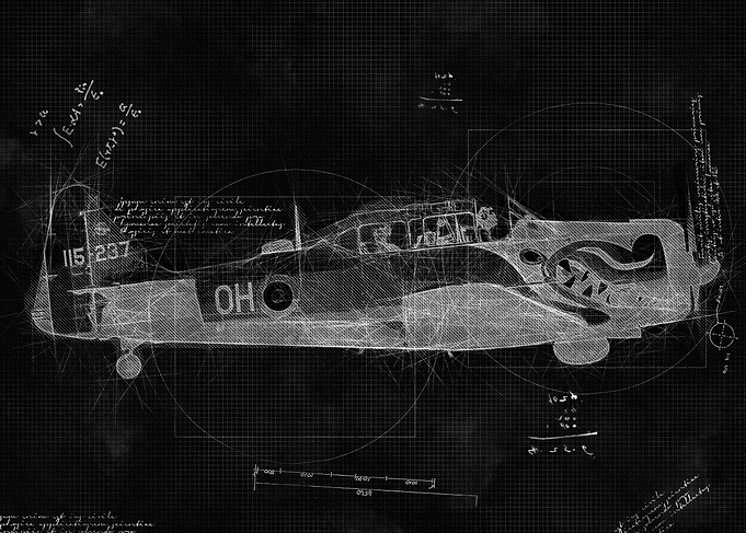 Plane Black Blueprints
