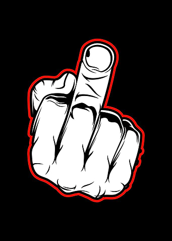 Hand middle finger