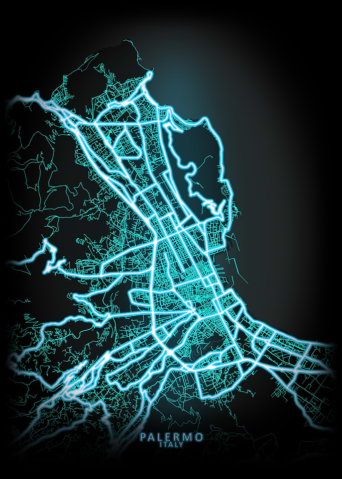 Palermo Italy City Map