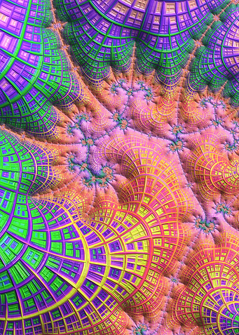Funky Vivid Spiral Fractal