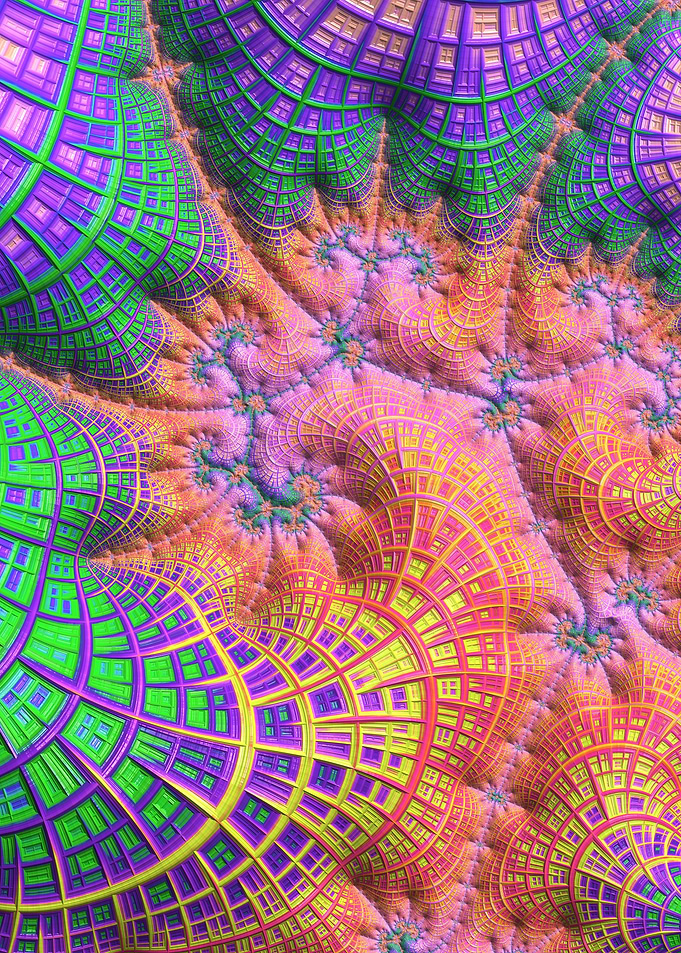 Funky Vivid Spiral Fractal