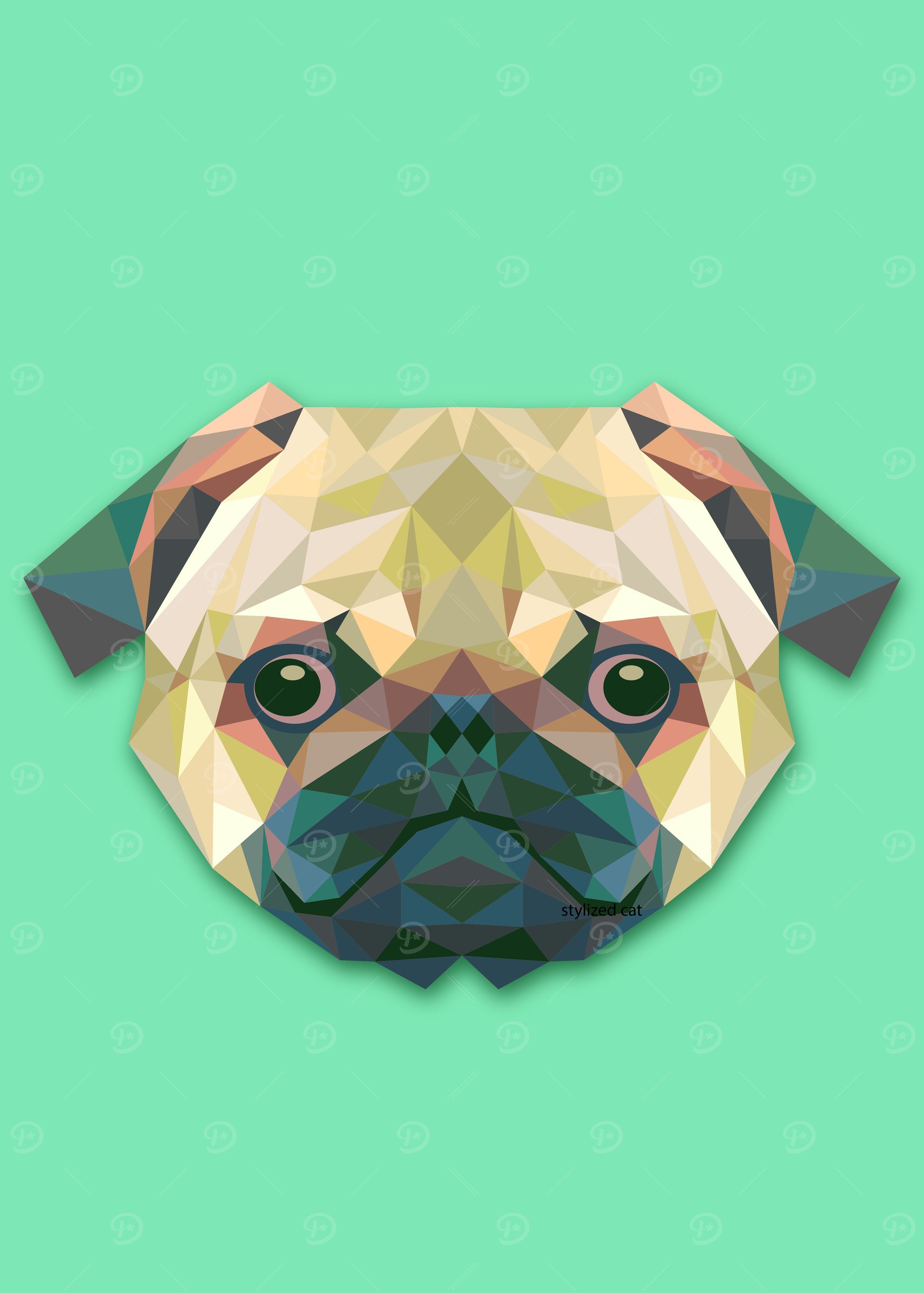 stylized dog