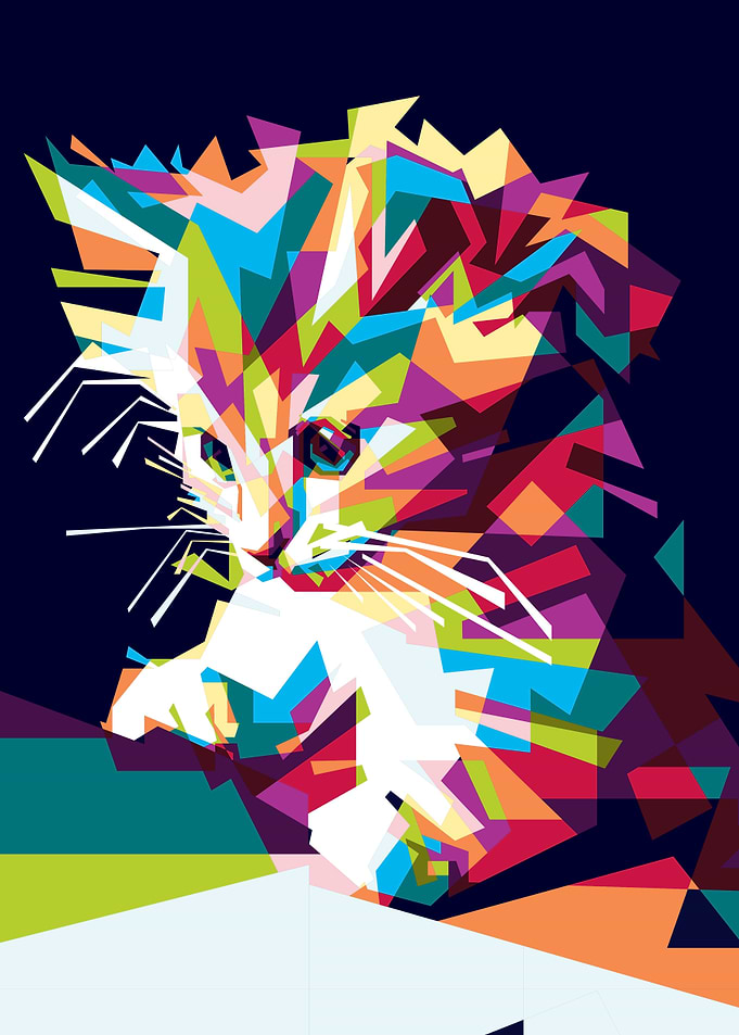 stylized cat